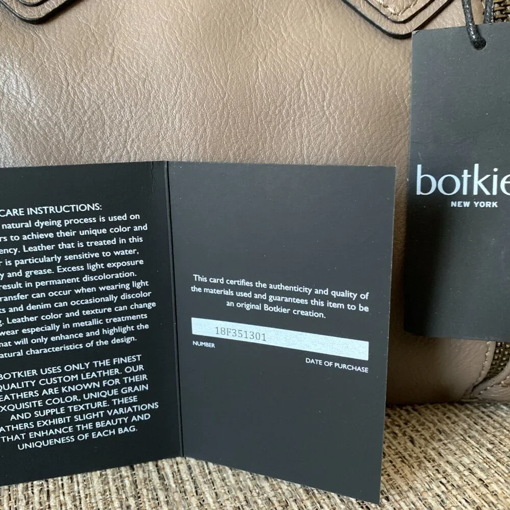NWT Botkier Leather Top Handle Moto Satchel Winter Grey Quilted Panels MSRP $248 - Picture 14 of 15